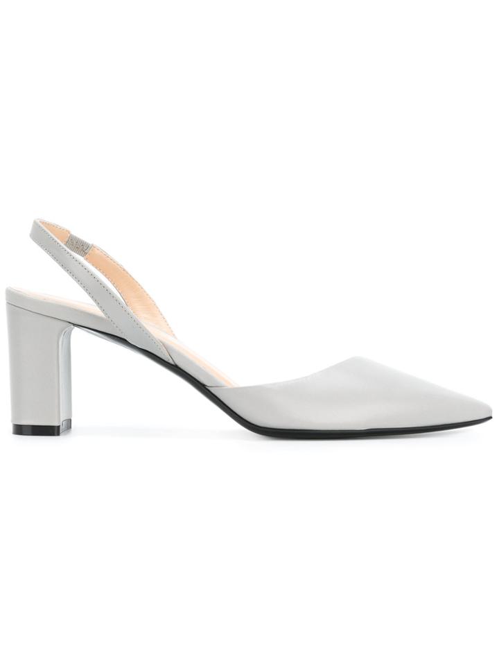 Erika Cavallini Pointed Toe Pumps - Grey