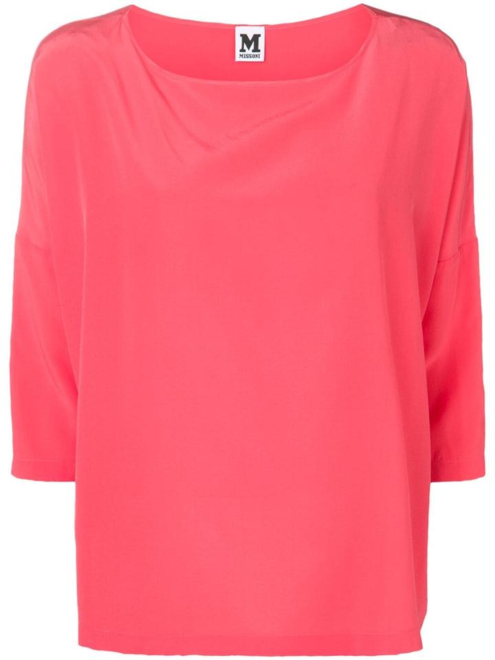 M Missoni Cropped Sleeve Blouse - Pink