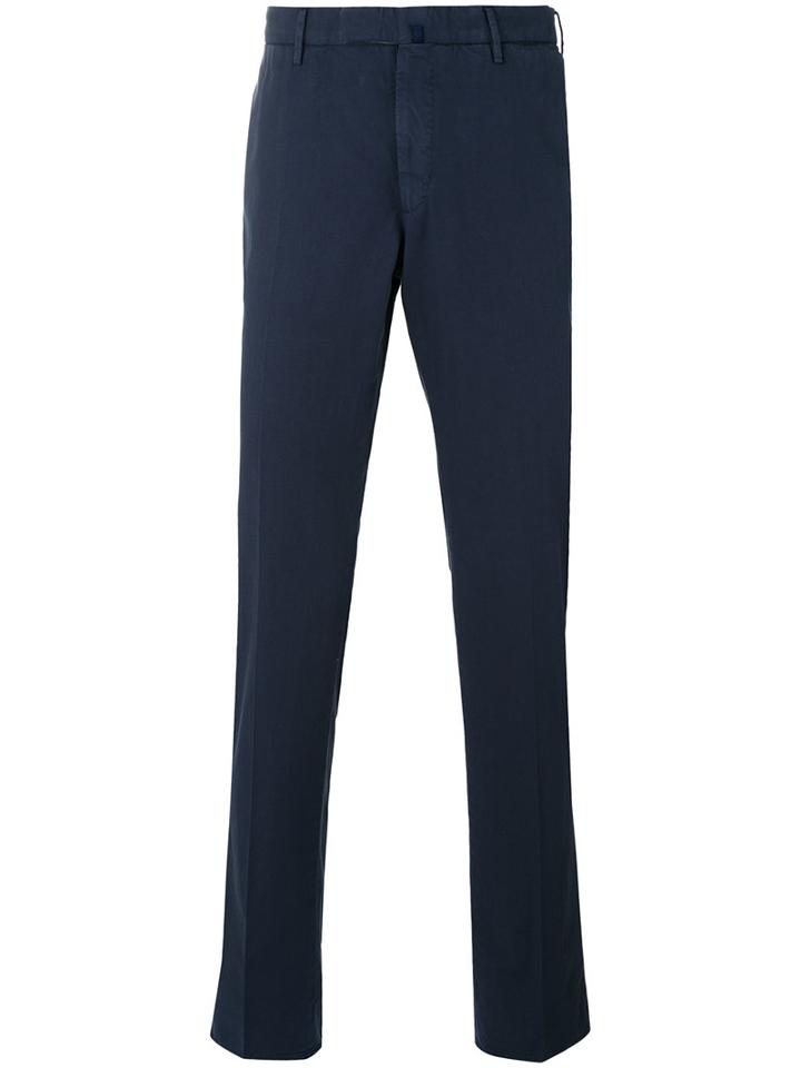 Incotex - Chino Trousers - Men - Cotton/spandex/elastane - 54, Blue, Cotton/spandex/elastane