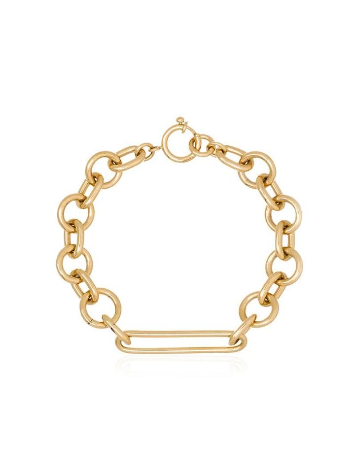 Foundrae 18kt Gold And Diamond Oversized Clip Bracelet