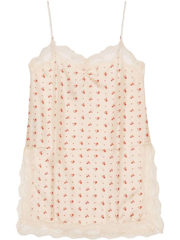 Gucci Rose Print Slip Top - Neutrals