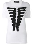 Dsquared2 - Appliqué T-shirt - Women - Cotton/polyester/viscose - S, Women's, White, Cotton/polyester/viscose