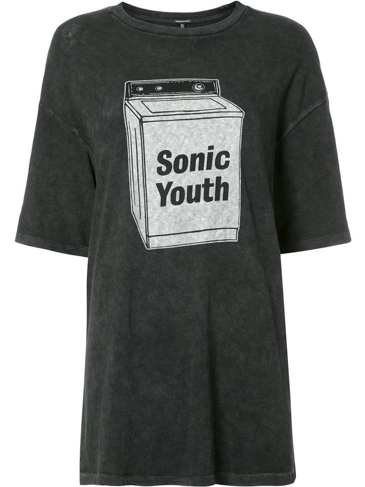 R13 Oversize T-shirt, Women's, Size: Small, Black, Cotton/polyurethane