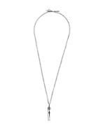 Henson Engraved Star And Diamond Necklace - Metallic