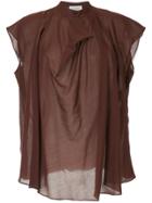 Lemaire Draped Top - Brown
