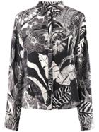 Just Cavalli Floral Print Blouse - Black
