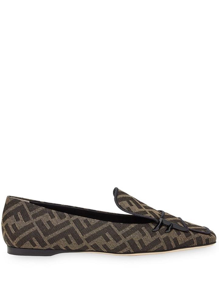 Fendi Ffreedom Square-toe Loafers - Black
