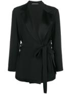 Alberta Ferretti Belted Tailored Jacket - Black