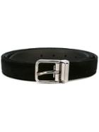 Dolce & Gabbana Frayed Velvet Belt, Men's, Size: 115, Black, Leather/velvet
