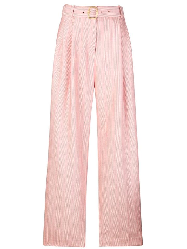 Sies Marjan Striped Wide Leg Trousers - Red