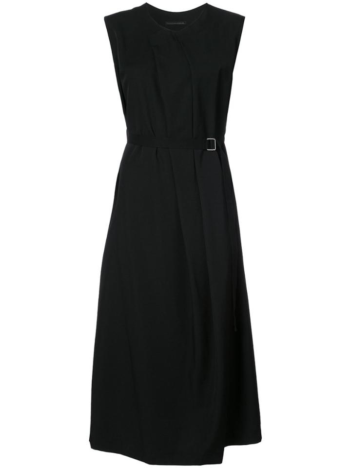 Y's Flared Knitted Dress - Black