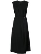 Y's Flared Knitted Dress - Black
