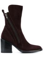 Ann Demeulemeester Zipped Boots - Brown
