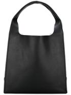 Maison Margiela Structured Tote Bag, Women's, Black, Calf Leather/polyester