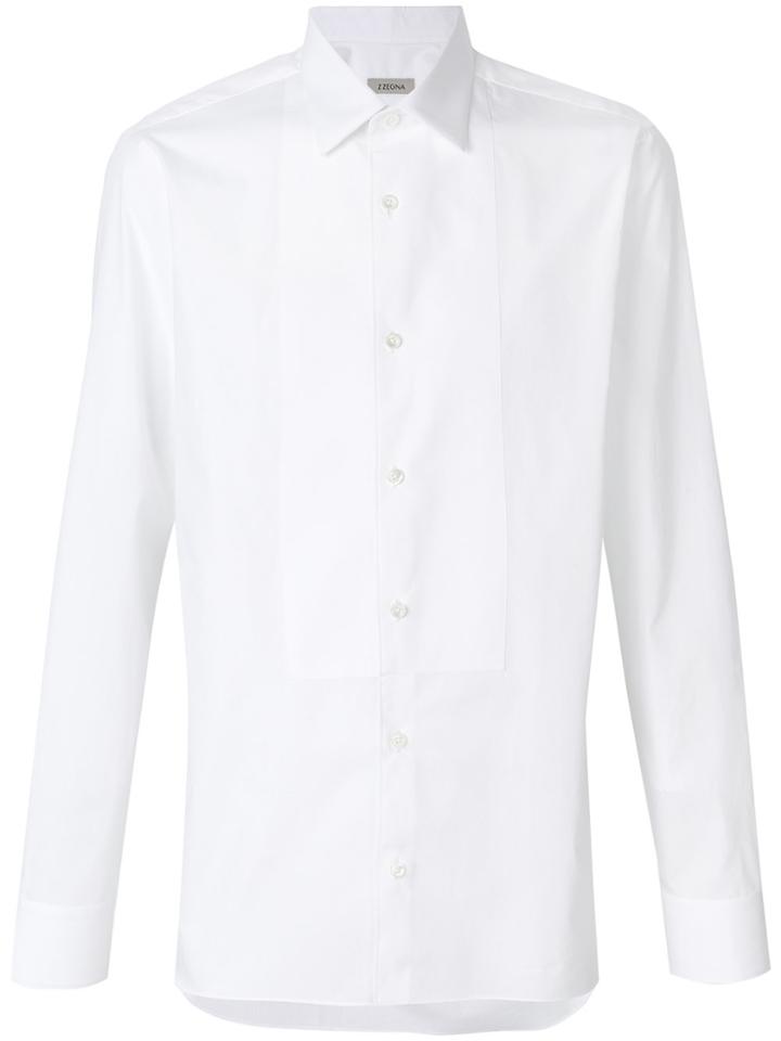 Z Zegna Bib Front Shirt - White