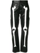 Yang Li Bone Print Trousers - Black