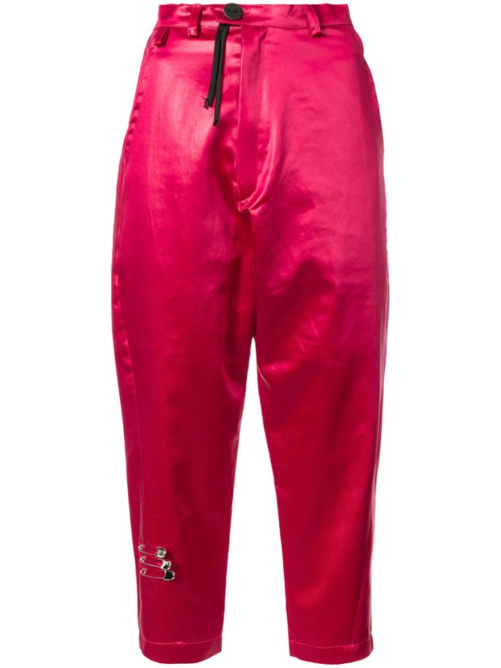 Barbara Bologna I'm A Luxury Cropped Trousers - Pink & Purple