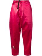 Barbara Bologna I'm A Luxury Cropped Trousers - Pink & Purple