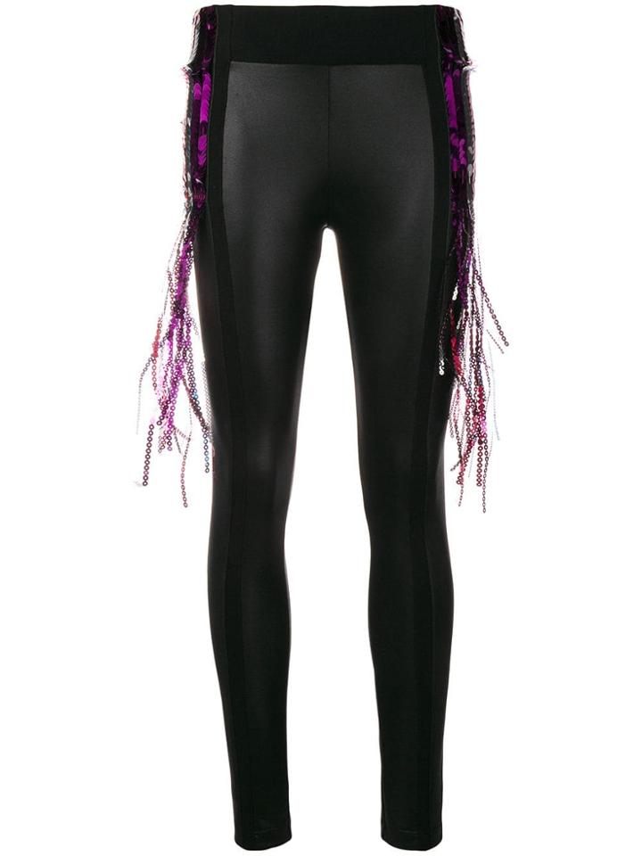 No Ka' Oi Fringe Detailing Leggings - Black