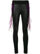 No Ka' Oi Fringe Detailing Leggings - Black