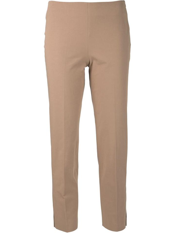Brunello Cucinelli Ankle Length Trousers, Women's, Size: 38, Pink/purple, Cotton/spandex/elastane