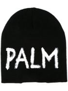 Palm Angels Knitted Cap, Men's, Black, Acrylic