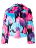Frankie Morello Faux Fur Jacket - Blue