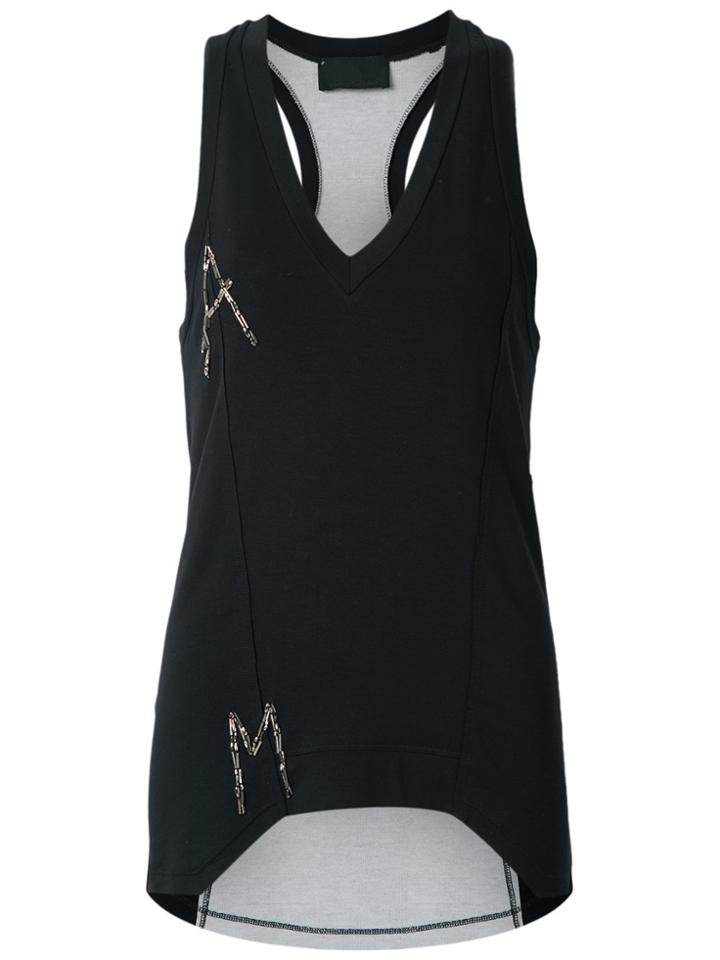 Andrea Bogosian Embroidered Tank Top - Black