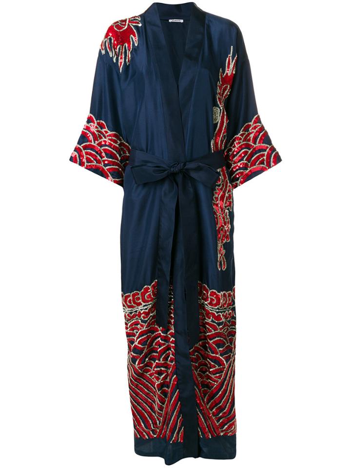 P.a.r.o.s.h. Gomodo Kimono Dress - Blue