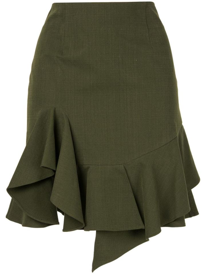 Goen.j Ruffle Mini Skirt - Green
