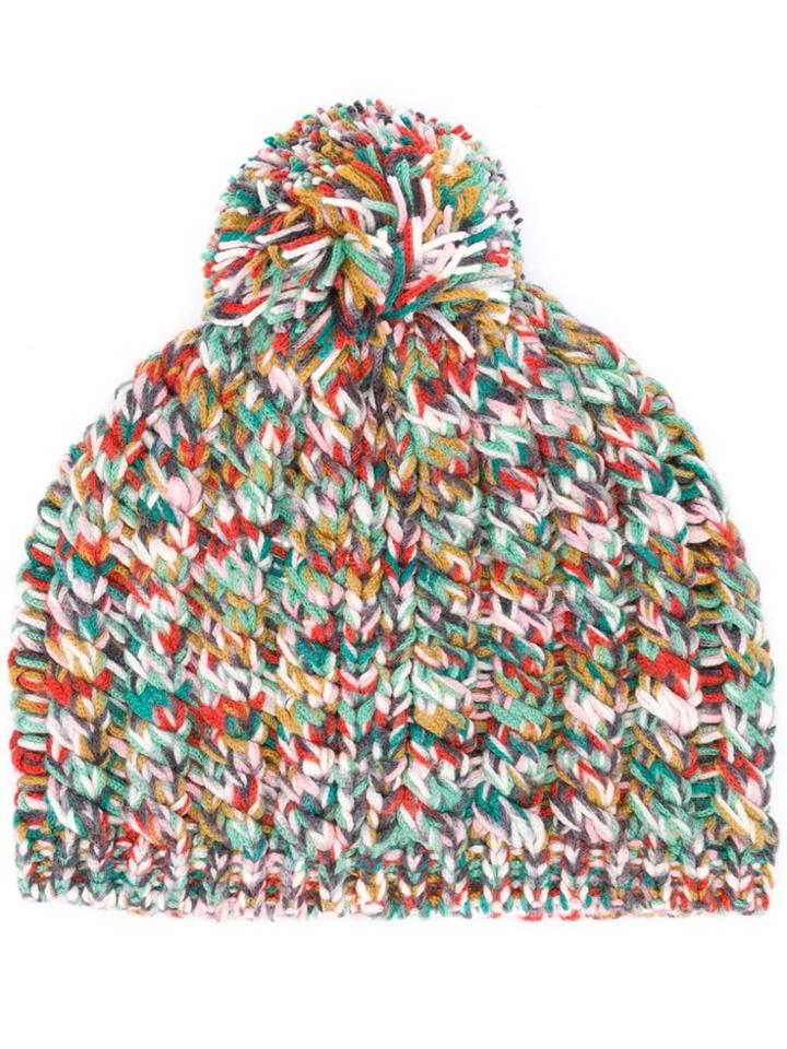 Missoni Chunky Knit Beanie Hat - Green
