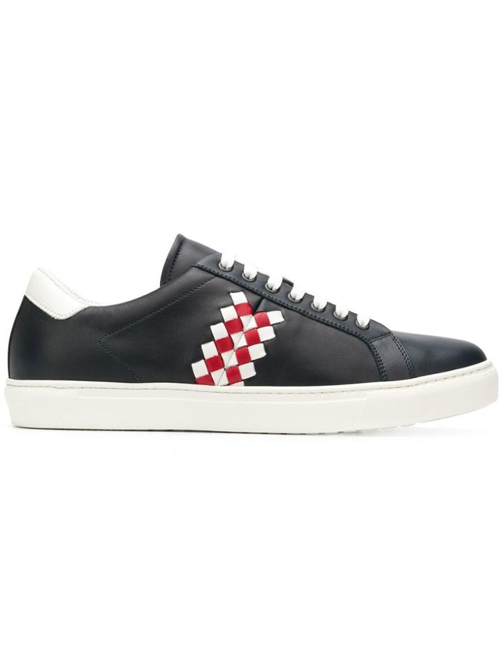 Bottega Veneta Checked Low-top Sneakers - Blue