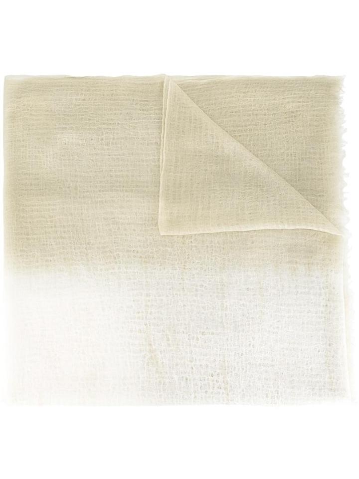 Suzusan Frayed Edge Scarf, Adult Unisex, Nude/neutrals, Cashmere