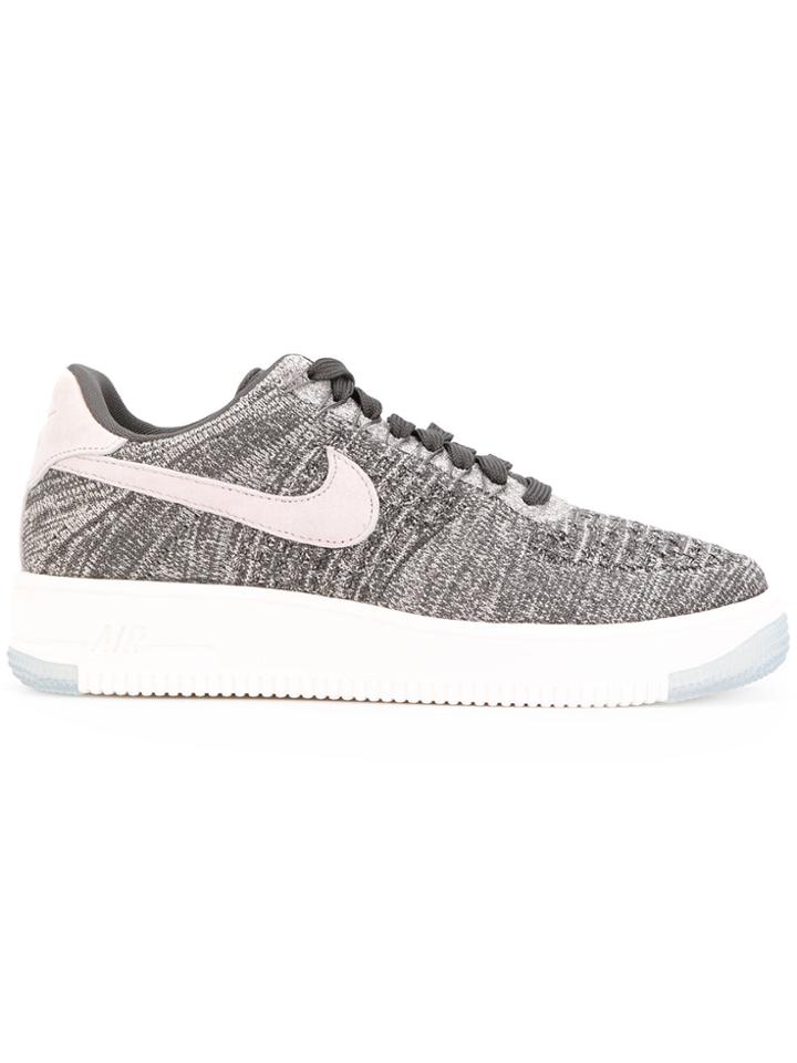 Nike Air Force 1 Flyknit Low Sneakers - Grey