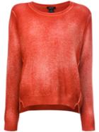 Avant Toi - Overdyed Long Sleeve Sweater - Women - Cashmere - L, Women's, Red, Cashmere