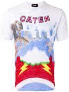 Dsquared2 Caten Lightning Cloud T-shirt, Men's, Size: Xxl, White, Cotton