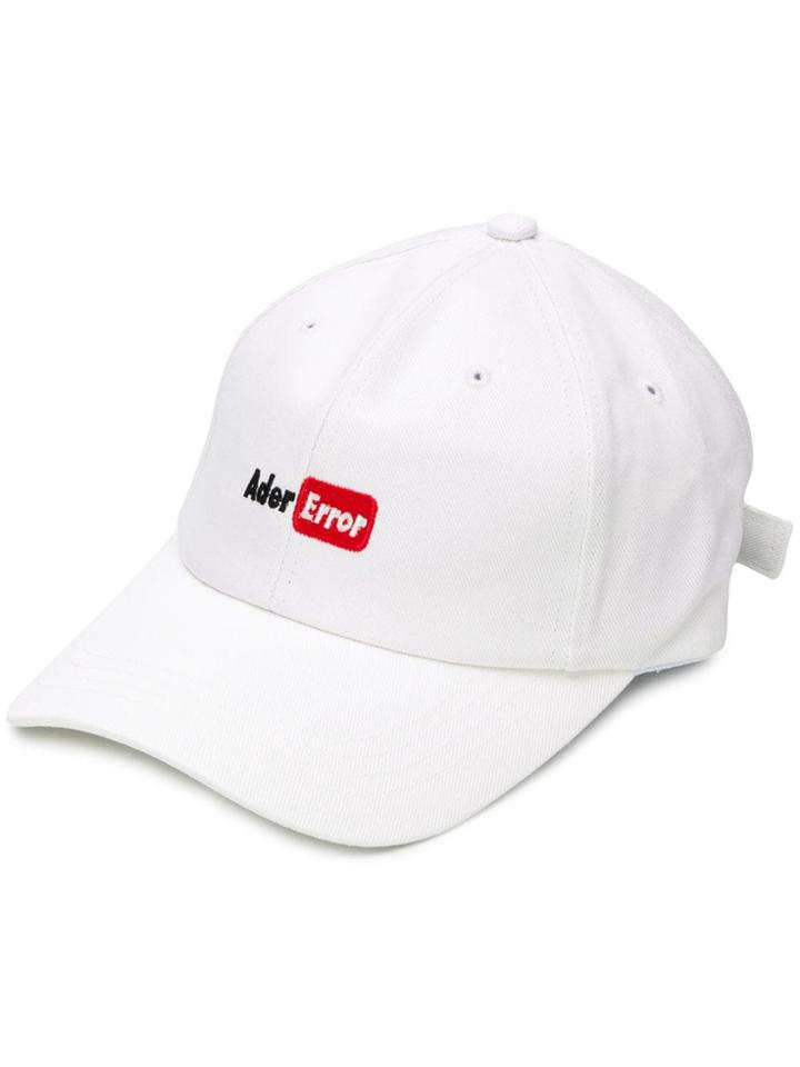 Ader Error Youtube&trade;-style Embroidered Logo Cap - White