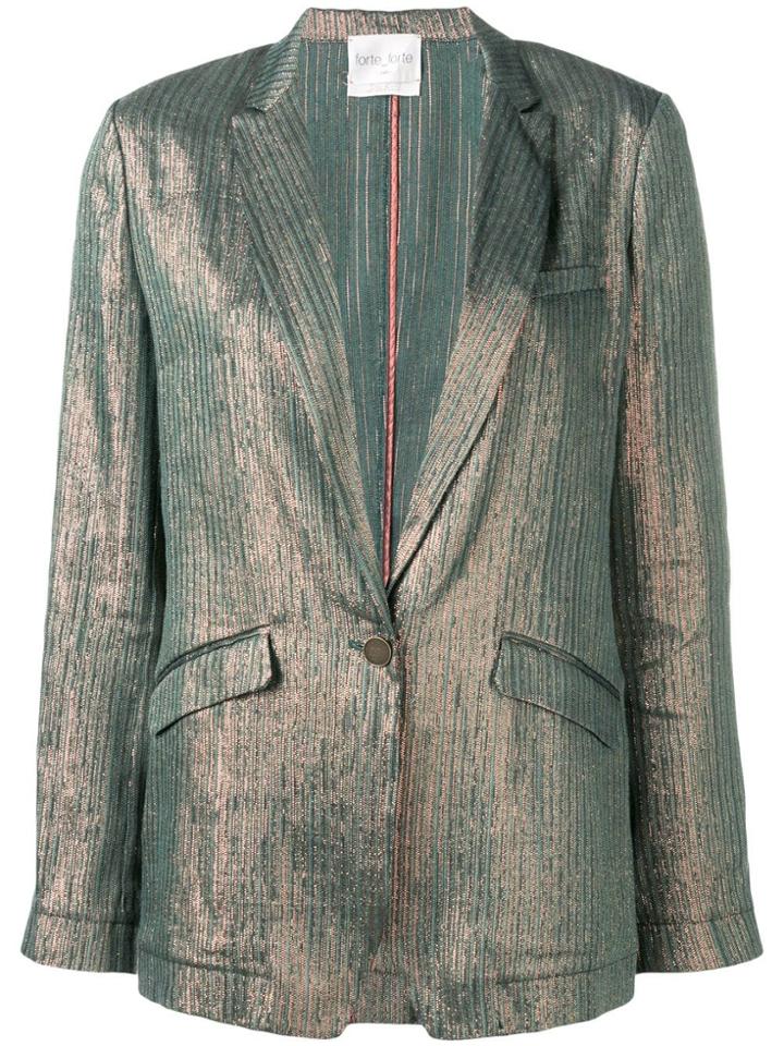 Forte Forte Metallic Striped Blazer - Green