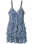 Victoria Victoria Beckham Cupid Patterned Dress - Blue