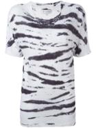 Faith Connexion Zebra Print T-shirt, Women's, Size: Small, White, Linen/flax