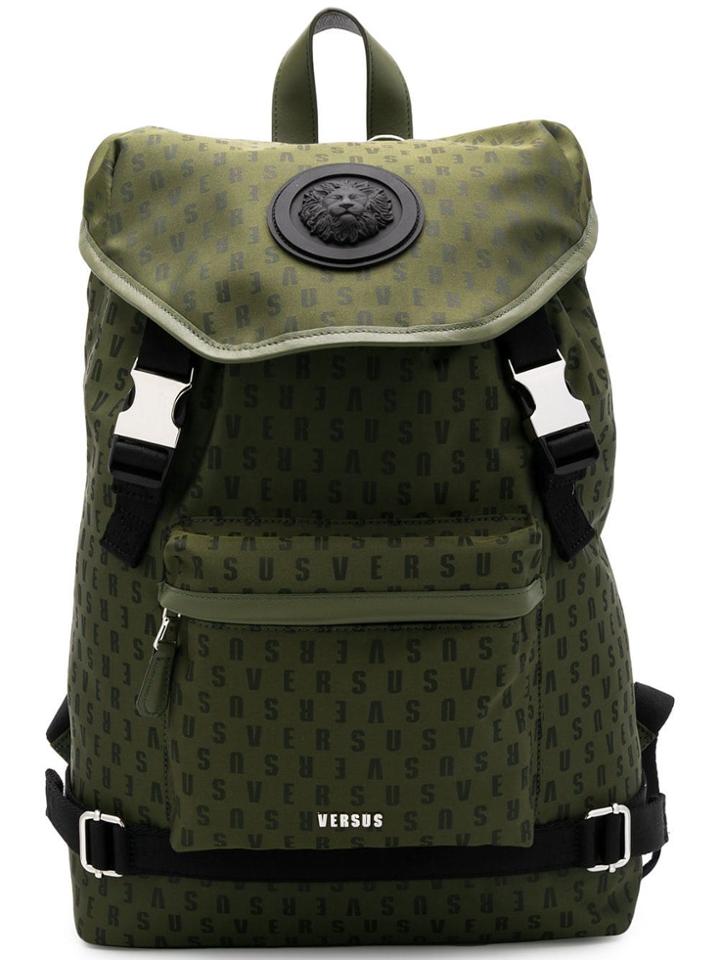 Versus Logo Buckle Backpack - Green