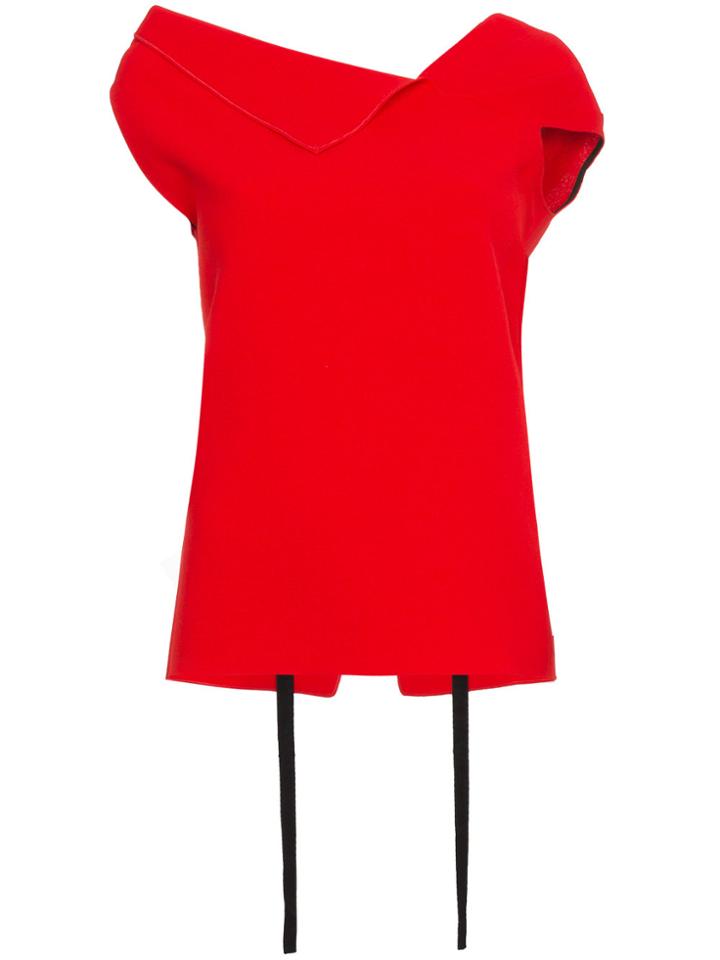 Roland Mouret Raywell Wool Top - Red