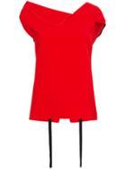 Roland Mouret Raywell Wool Top - Red