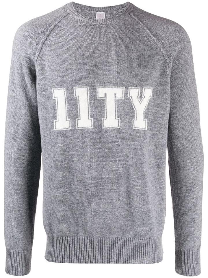 Eleventy Logo Sweatshirt - Grey