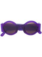 Linda Farrow Round Sunglasses - Pink & Purple