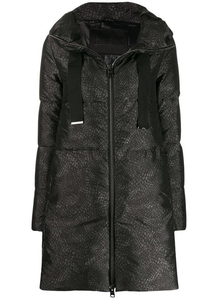 Herno Snake Print Padded Jacket - Black