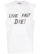 Mcq Alexander Mcqueen - Live Fast Die Print Tank - Men - Cotton - Xl, White, Cotton
