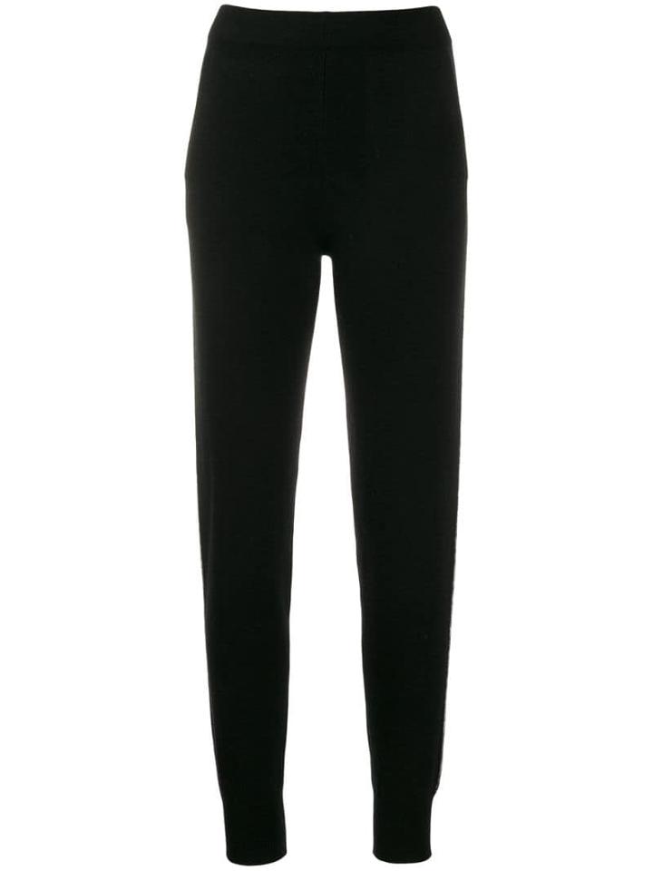 Allude Fine Knit Track Pants - Black