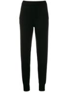 Allude Fine Knit Track Pants - Black
