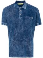 Versace Jeans Acid Wash Polo Shirt - Blue
